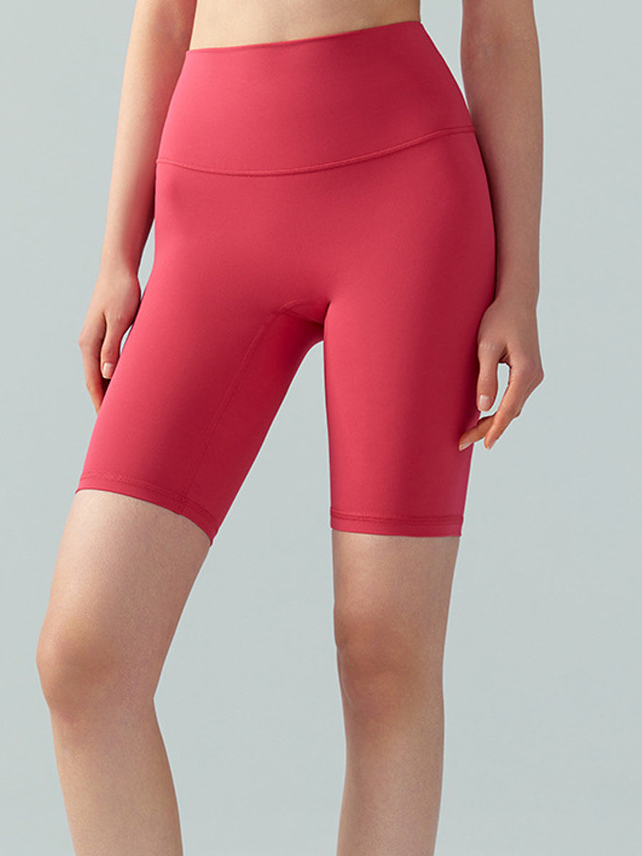 Lycra Bare-Fit High-Waist Peach-Butt Bike Shorts