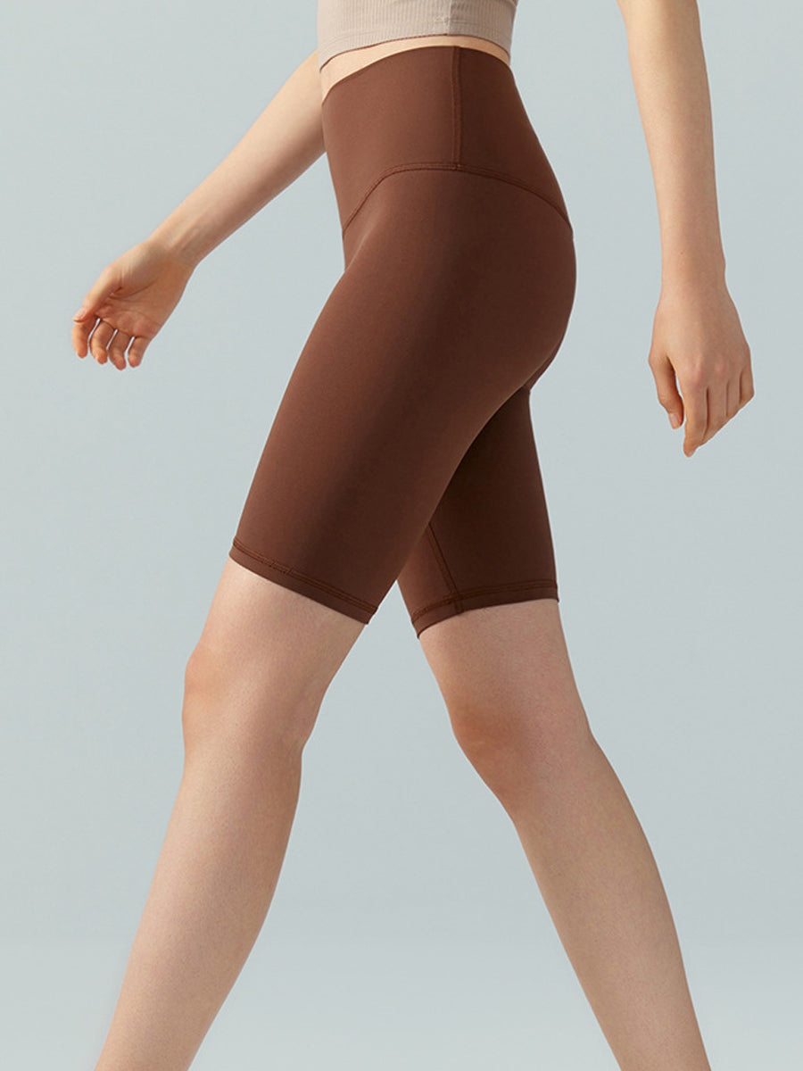 Lycra Bare-Fit High-Waist Peach-Butt Bike Shorts