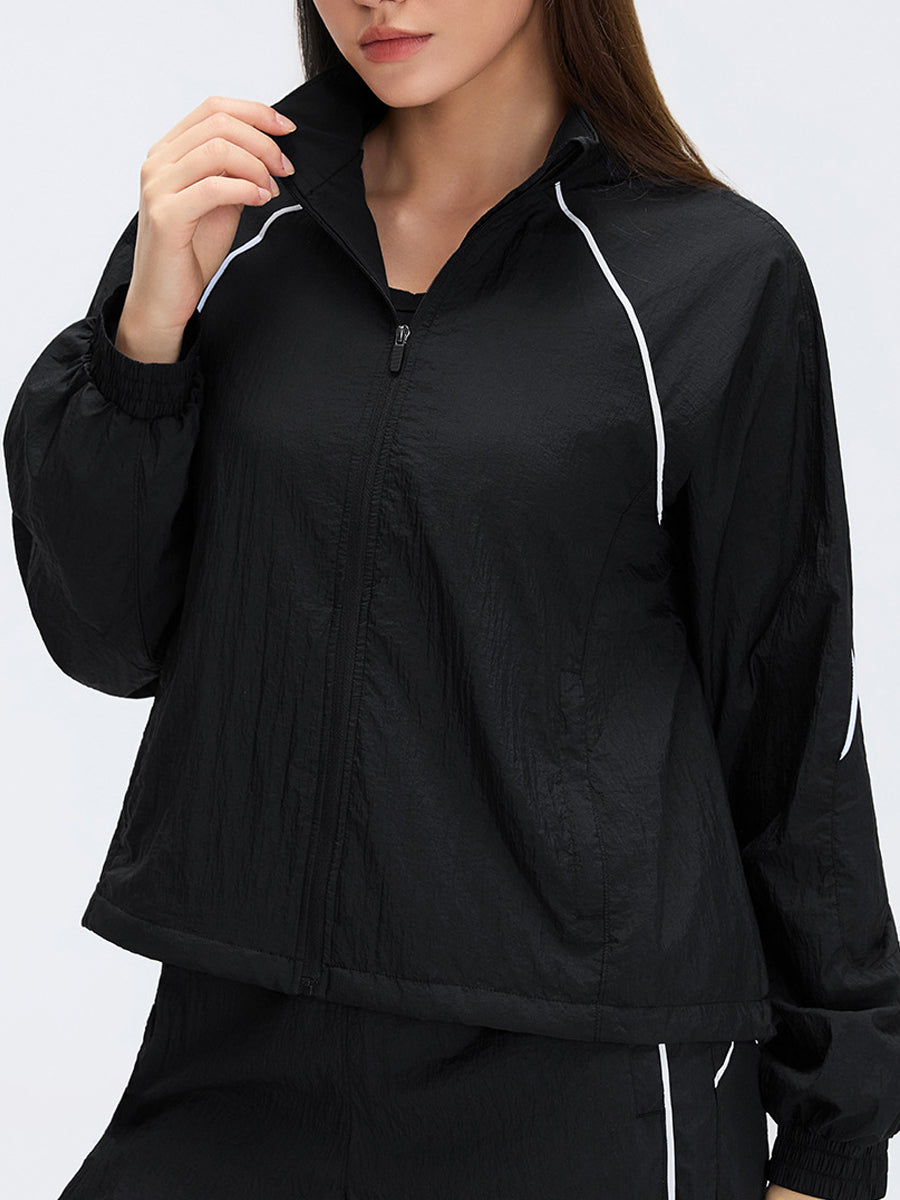 WindFlow Cropped Track Jacket